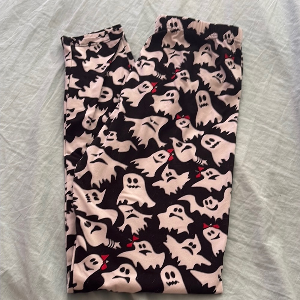 Ghost Halloween leggings. Size OS